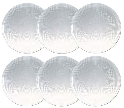 NOVASTYL - Lot 6 assiettes plates génération 27cm en verre transparent - 2614434