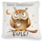 Eule Kuschelkissen mit Spruch Mein Seelentier Eule Lieblingstier Uhu Nachteule LieblingsKuschelkissen Spirit Animal für den Nachtmensch Mann