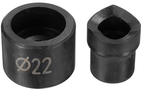 uxcell Emporte-pièce et matrice de découpe manuel en acier chromé 22 mm pour tournevis hydraulique