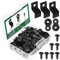 Keadic Lot de 101 fixations de dessus de table robustes avec vis, support de connecteur de table en forme de 8 et clips de bureau en Z pour meubles en bois (noir)