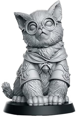 TYL Gaton - Big Cat- Gray Unpainted Miniature Fantasy Miniatures for War Gaming, RPG 28mm - Scale Figures, Detailed Tabletop Boardgame Accessories, Realistic 3D Miniature (32mm)