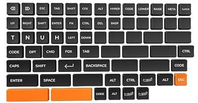 Generic Chocfox-Fans Keycaps Low Profile PBT Keycaps for Kailh Chocolate Switch Mechanical Keyboard (Ergo Kit)