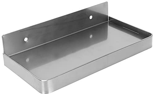 Haofy Metall-Wandregal, Edelstahl, Schwimmendes Badezimmer-Regal, WC-Telefonhalter, Regal für Schlafzimmer, Küche, Waschküche, Wandaufbewahrung, 18,5 X 8,9 cm (Gebürstet)