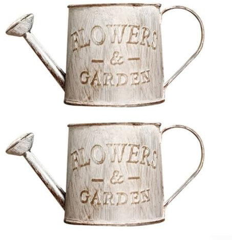 per 9 x 8,5 cm robusto annaffiatoio in ferro per la casa e il giardino, annaffiatoio vintage in stile vintage, decorazione per la casa e il giardino (confezione da 2)