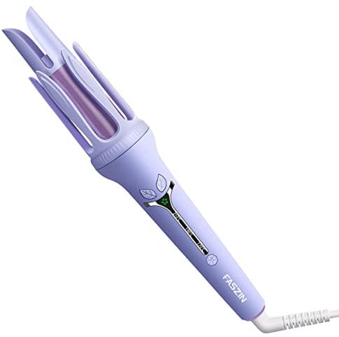 Faszin Hair Curler, Curling Tongs 32mm, Curling Iron 360° Rotating, Automatic Hair Curlers Wand for Long Hair, with Double Anti-Scald, 3-Levels Temperature Control