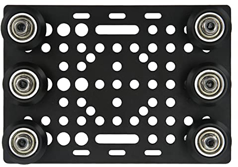 Joyzan V Gantry Plate, V Slot Wheels Solid Kit Extrusion Profiles Table | Linear Rod Universal Rail Set, Aluminum Extrusion 3D Printer CNC Router Machine Parts Actuator Board Black