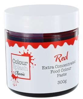 Colour Splash Food Colouring Paste - Red | 300g | Extra Concentrated | Vibrant Edible Colour For Baking, Colours Fondant, Buttercream, Cake Mix | Edible, Food Safe | No Taste