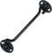 TOPYWMSP Hook and Eye Latch 1pcs 8 Inch Black Stainless Steel Cabin Hook for Door,Gate,Window(200mm)