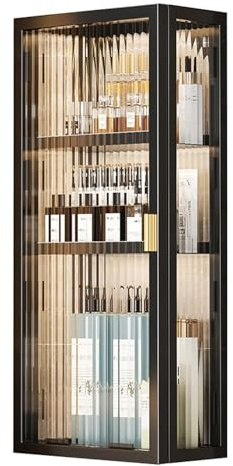 LBLFEBD Armoire de Salle de Bain Murale, Organiseur de Rangement au-Dessus des Toilettes, étagère de Cuisine, buanderie, Armoire de Toilette sans perçage, Armoire à Pharmacie avec Porte