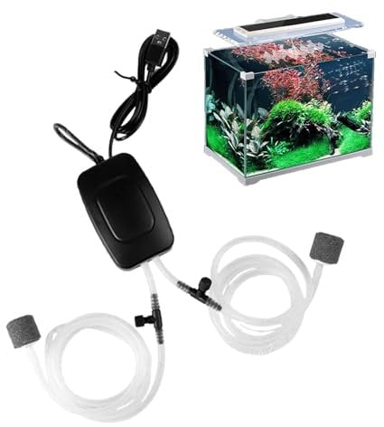 VENCENTE Fish Air Pumps for Aquariums,Rechargeable Fish Tank Aerator Quiet Aquarium Air Pump - Portable Small Fish Tank Air Pump Aquarium Air Pump Filter for Fish Transportation Fish Farming