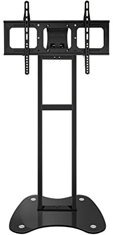 IATUPKE TV Mount Stand,Floor TV Stand For 30-70 Inch Screens, Swivel Universal Floor TV Stand With Tempered Glass Base, Monitor Floor Stand For Living Room, Bedroom