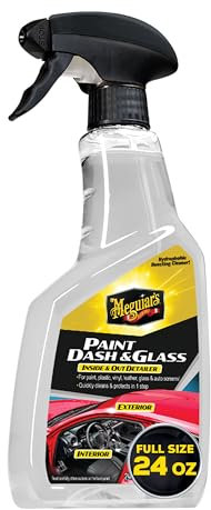 Meguiar's Peinture, tableau de bord et verre – Ce nettoyant de voiture avancé est parfait pour nettoyer et protéger rapidement l'intérieur et l'extérieur de votre voiture, nettoyage hydrophobe pour la