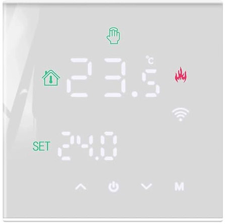 Termostato WiFi per Caldaia a Gas,Termostato intelligente Schermo LCD Touch Button Retroilluminato Programmabile con Alexa e Telefono APP (M3GC)