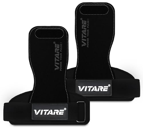 Weight Lifting Straps, Triple Leather Weightlifting Gym Wrist Straps, Gym Grips for Deadlifts, Pull-Ups, Powerlifting, Anti-Slip Gloves with Thickened Padding, Fitness Gifts for Men & Women - Pair