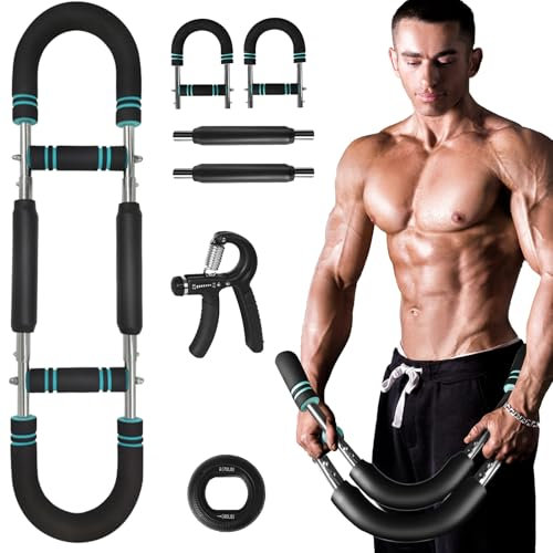 HOTUT Shaker Twister Arm Trainer, Adjustable Chest Workout Equipment, Portable Power Twister Bar Muscular Strength Enhancer for Beginners And Professional Athletes, Shape The Perfect Body