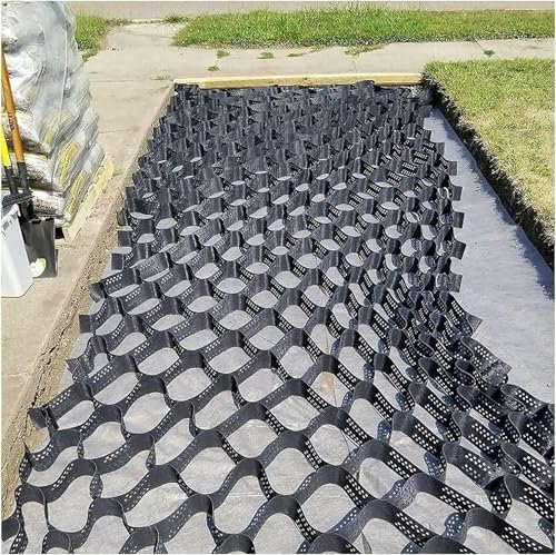 Grille stabilisatrice de gravier, grille géo robuste avec trous de drainage pour allées, chemins, jardins et allées