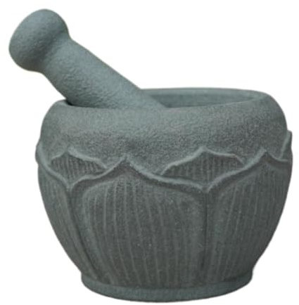 Pestle And Mortar For Spices Carved Vintage Stone Mortar Crusher Bluestone Grinder Pounding Jar Pestle Set Pestle And Mortar Set