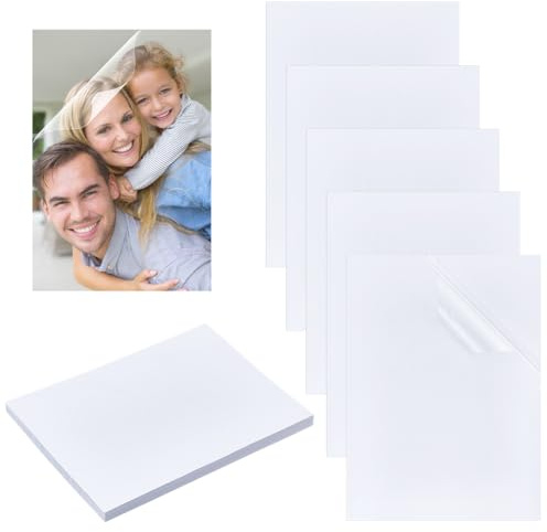 NBEADS 50 Stück Kaltlaminierfolie, 21.5x16cm A5 Selbstklebende Laminierfolien Klare PVC Kaltlaminierfolie Für Karten Fotos Aufkleber Unterlagen