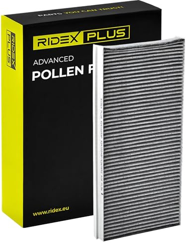 RIDEX PLUS 424I0248P Innenraumfilter Pollenfilter Aktivkohlefilter Höhe: 32 Breite: 185 Länge: 395 Kompatibel mit MERCEDES-BENZ A-Klasse W169 B-Klasse W245