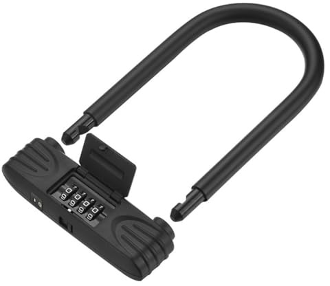 Whychstore Cadenas à combinaison robuste en forme de U en alliage de zinc résistant aux intempéries pour moto scooter électrique
