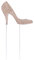 Toyvian 1 stück hochhackige schuhe kuchen topper glitter legierung strass geburtstag party kuchen pick lebensmittel dekoration lieferungen (gold)