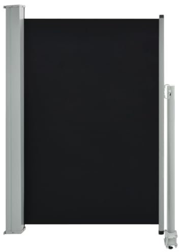 vidaXL Auvent Latéral Rétractable de Patio 120x300 cm Noir Pare-Vue Brise-Vent