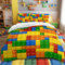 BlessLiving Kids' Duvet Cover Set: Premium Brushed Microfiber Building Blocks Bedding Set - 3-Piece Comfy Double Quilt Cover for Teens Boys Girls Bedroom