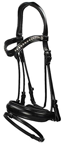 Dy'on Trense Dressage Rundgenäht Medium Matt - Black - Cob