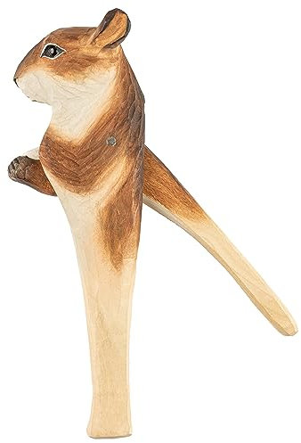 WILDLIFEGARDEN Wildlife Garden WG4996 Nussknacker Eichhörnchen - Dekorativer Handgeschnitzter Nussknacker