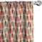 ABAKUHAUS Retro Vorhänge, Gardinen, 70er Jahre Retro-Stil, Fensterbehandlungen für Wohnzimmer Schlafzimmer Dekor, 2 Stück 75 cm b x 245 cm h, Rot Grau