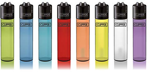 sunmondo Clipper® Feuerzeuge 8er Set (Translucent Assorted)