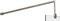 nuie FIX023 Modern Bathroom Wetroom Screen Support Arm, Chrome