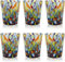 MAZZEGA ART & DESIGN - 6 Verres Tumbler Classic en Verre Soufflé et Travaillés à la Main avec des Murrines de Murano, ligne « Les Couleurs de Murano » 350 ml. Fabriqué en Italie.