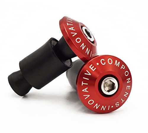 Hotiko Universal Motorrad Lenkerenden 22mm CNC Aluminum Rot (1 Paar)