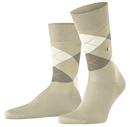 Burlington Herren Socken Manchester M So Baumwolle gemustert 1 Paar, Beige Gravel 4840, 40-46