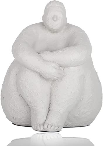 XYQXYQ Fat Lady Figuren Yoga Dekor, Frau Skulptur Yoga Figur Kreative Frau Ornament Vintage Home Dekoration Zimmer Tisch Basteln Geschenke