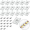 VIPMOON 100 Pezzi 8mm Clip di Fissaggio per Strisce LED, Clip Trasparente con Viti per Strisce Luminose a LED, Clip di Montaggio per Strisce LED SMD 5050(Larghezza 8 mm）