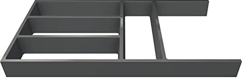 Ninka Connect Schubladeneinsatz für Besteck - Rahmen kürzbar, dunkelgrau