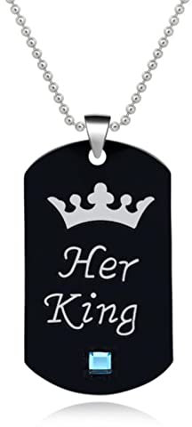 WEITING Pareja hombres y mujeres colgante collar llavero conjunto strass corona encanto regalo del día de San Valentín joyería-XL0292-K