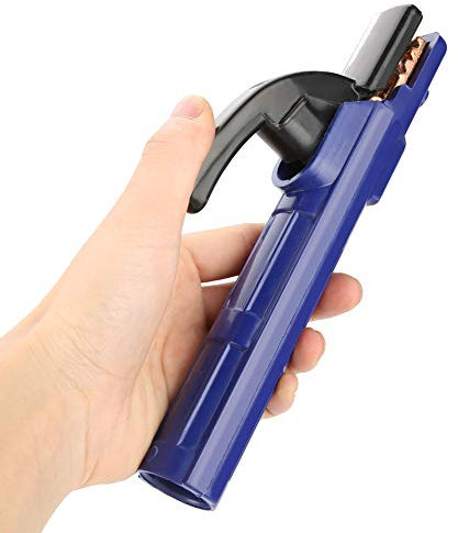 Porte-électrode 300A,Pince d'Électrode de Soudage Support, Pince de soudage en cuivre isolée avec clé en Tube de cuivre pour Machine de soudage, poignée Bleue