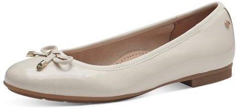 TAMARIS Women's 8-82102-42 Ballet Flat, Beige Gloss, 5.5 UK
