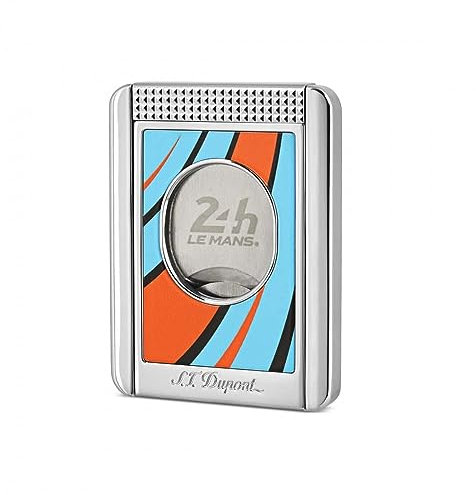 Dupont Le Mans Zigarrenschneider mit Chrom- und blauem X-Ständer