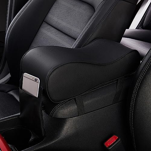 BBTISG Accoudoir de Voiture en Mousse à Mémoire de Forme, Accoudoir De Console Centrale De Voiture Universel Avec Support De Téléphone pour La Plupart des Véhicules, SUV, Camion (style 1)