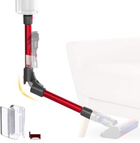 Foldable Extension Wand Compatible with Dyson V7 V8 V10 V11 V15 Cordless Vacuum Accessories, Upgrade Quick Release Wand Replacement for Dyson Stick Vacuum Attachments(Red)