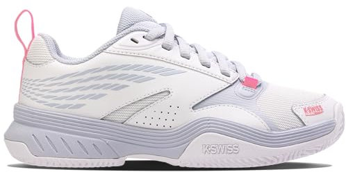 K-Swiss Performance Speedex Padel, Scarpe da Tennis Donna, White/Arctic Ice/Neon Pink, 40 EU