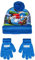 Super Sonic Bommel Mütze und Hanfschuhe Set Wintermütze Beanie (DE/NL/SE/PL, Numerisch, 52, 54, Blau)