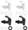 Rubinetto per dispenser di bevande in plastica, confezione da 4 rubinetti per dispenser di bevande, per bevande fredde e calde, per fusti di birra, vetro, caffè, succhi, fontanelle, bianco e nero