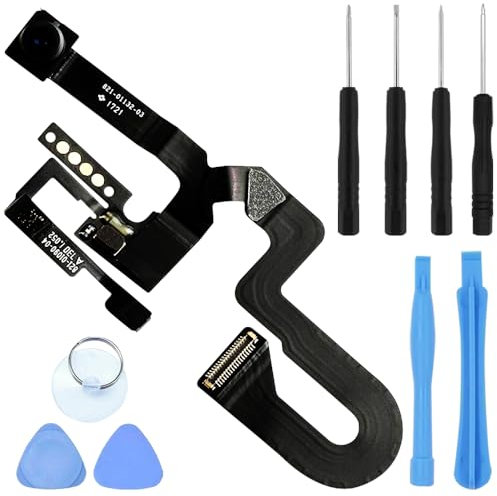 S&L ENTERPRISE Front Facing Camera & Proximity Sensor Compatible with iPhone 8 Plus 2017 7MP – Selfie Camera Flex Cable Replacement Front Camera Incl. Repair Kit