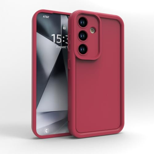 PanXCase Cover per Samsung Galaxy S24 - Custodia Silicone Sottile Elegant Disegni Morbida Leggera, Protezione Fotocamera Antiurto Antigraffio Case (Vino Rosso)