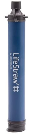 LifeStraw Personal Water Filter for Hiking, Camping, Travel, and Emergency Preparedness, Navy Blue